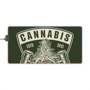 LED Gaming Mouse Pad Cannabis